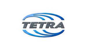 TETRA logo with signal-wave arcs
